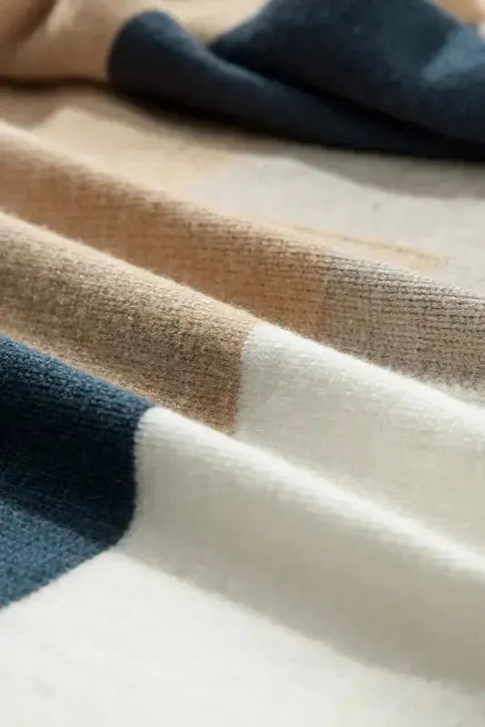 Curves & plus size multicolor colorblock knit