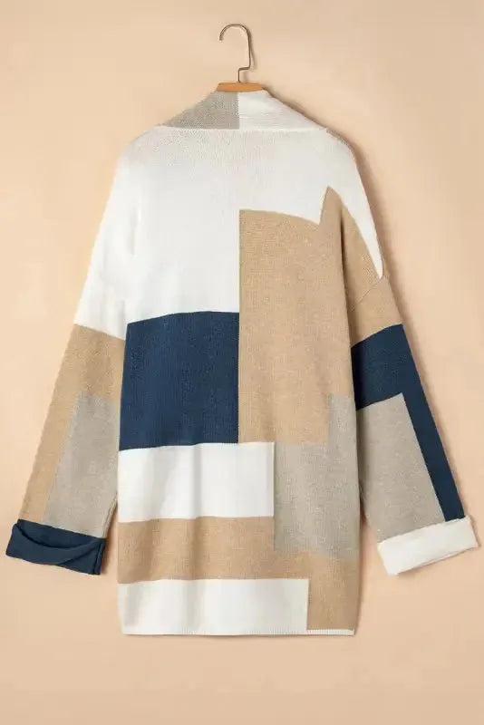Curves & plus size multicolor colorblock knit