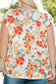 Multicolor Plus Size Floral Flutter Ruffle Sleeves Blouse - Fashionfitz