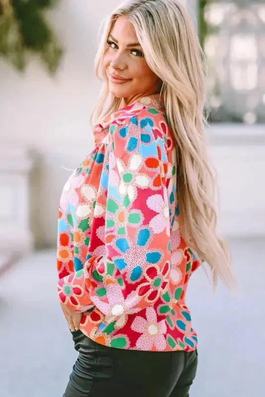 Multicolor Ruffle Short Sleeve Floral Babydoll Dress - Fashionfitz