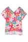 Multicolor Ruffle Short Sleeve Floral Babydoll Dress - Fashionfitz