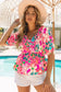Multicolor Ruffle Short Sleeve Floral Babydoll Dress - Fashionfitz