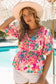 Multicolor Ruffle Short Sleeve Floral Babydoll Dress - Fashionfitz