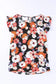 Multicolor Ruffle Sleeve Floral Plus Size Top - Fashionfitz