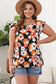 Multicolor Ruffle Sleeve Floral Plus Size Top - Fashionfitz