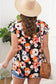 Multicolor Ruffle Sleeve Floral Plus Size Top - Fashionfitz