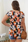 Multicolor Ruffle Sleeve Floral Plus Size Top - Fashionfitz