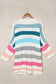 Multicolor striped oversized sweater - plus size