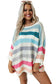 Multicolor striped oversized sweater - plus size