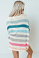 Multicolor striped oversized sweater - plus size