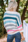 Multicolor striped oversized sweater - plus size