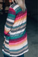 Multicolor striped print long sleeve open front cardigan - sweaters & cardigans