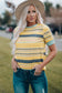 Multicolor stripes crew neck t-shirt - t-shirts