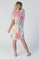 Multicolor tie dye oversized slit tee dress - t-shirt dresses