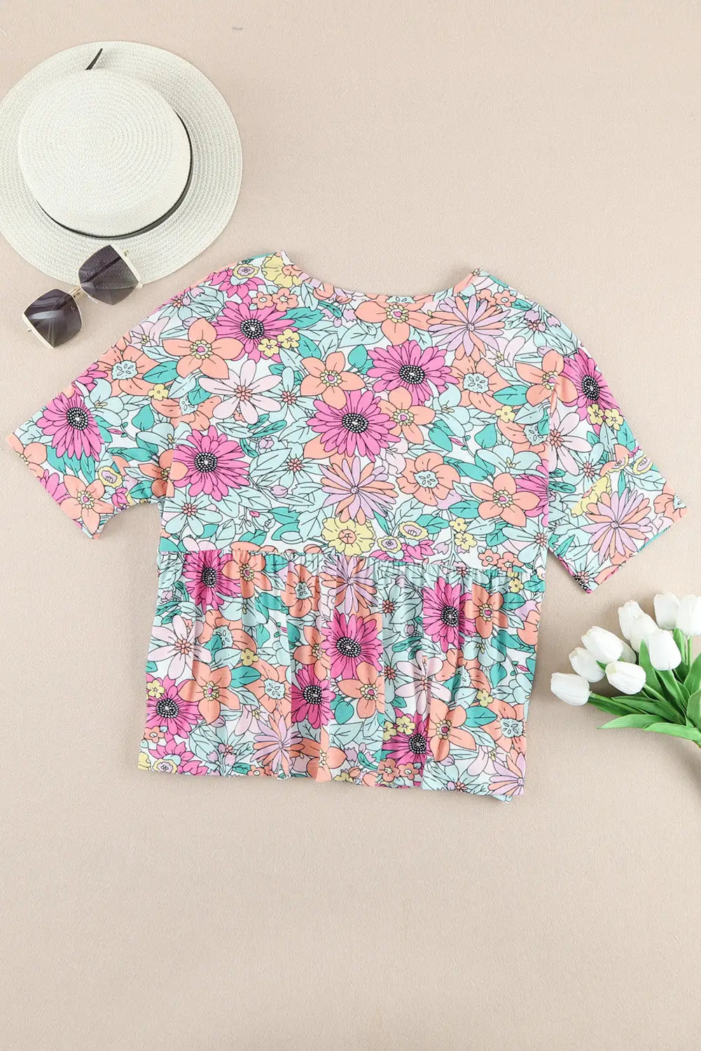 Multicolor vibrant summer floral print spaghetti strap jumpsuit - jumpsuits & rompers