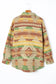 Multicolor western aztec print button flap pocket shacket