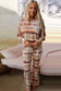 Multicolour aztec print puff sleeve pullover and pants lounge outfit - loungewear