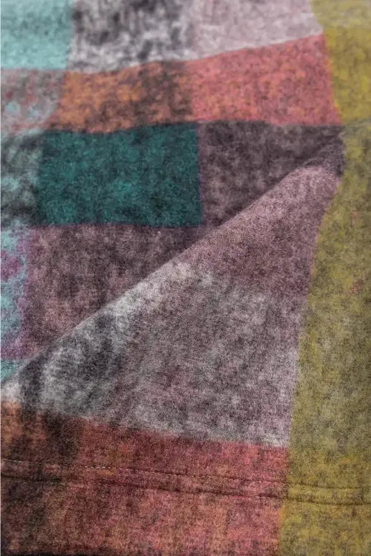 Multicolour Brushed Checkered Wide Leg Overalls - Fashionfitz