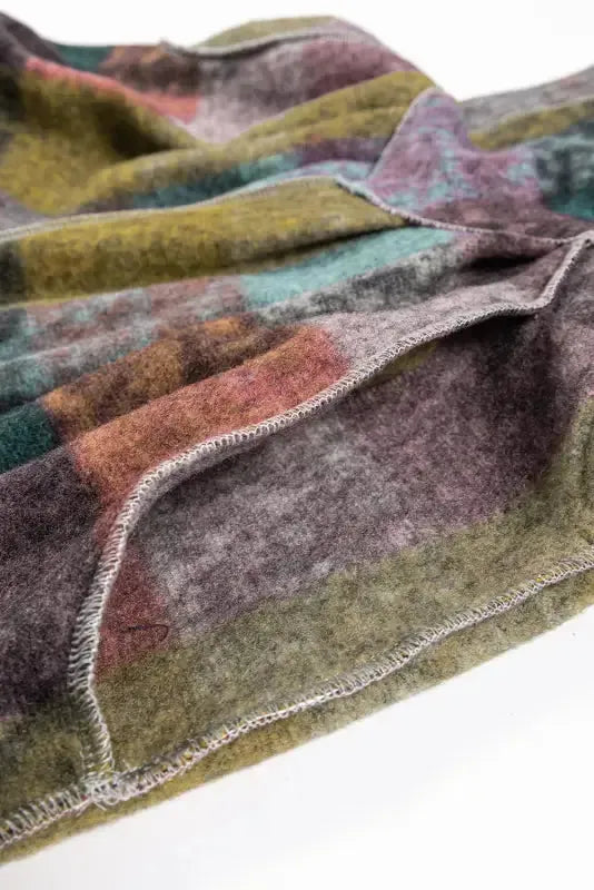 Multicolour Brushed Checkered Wide Leg Overalls - Fashionfitz