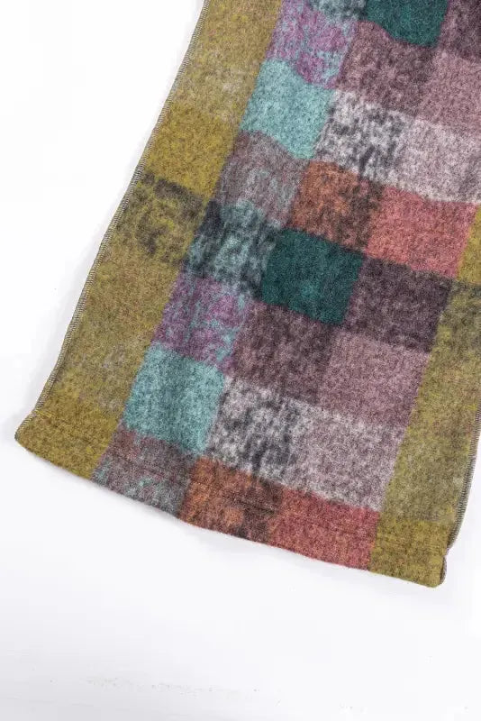 Multicolour Brushed Checkered Wide Leg Overalls - Fashionfitz