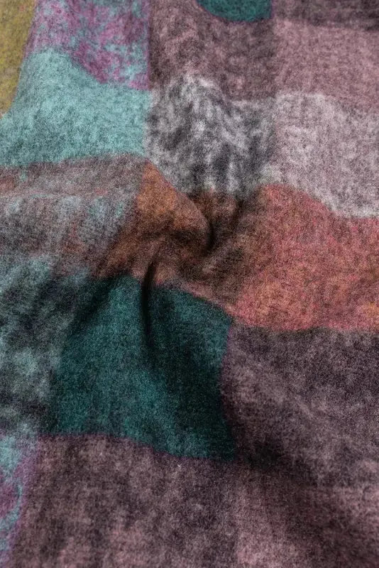 Multicolour Brushed Checkered Wide Leg Overalls - Fashionfitz