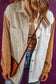 Multicolour Corduroy Colorblock Loose Shacket - Fashionfitz