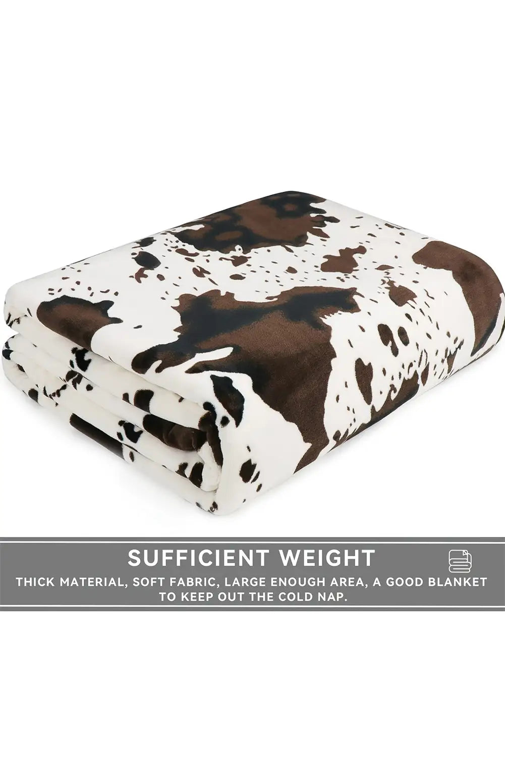 Multicolour cow spots plush blanket 150*200cm - one size / 100% polyester - blankets