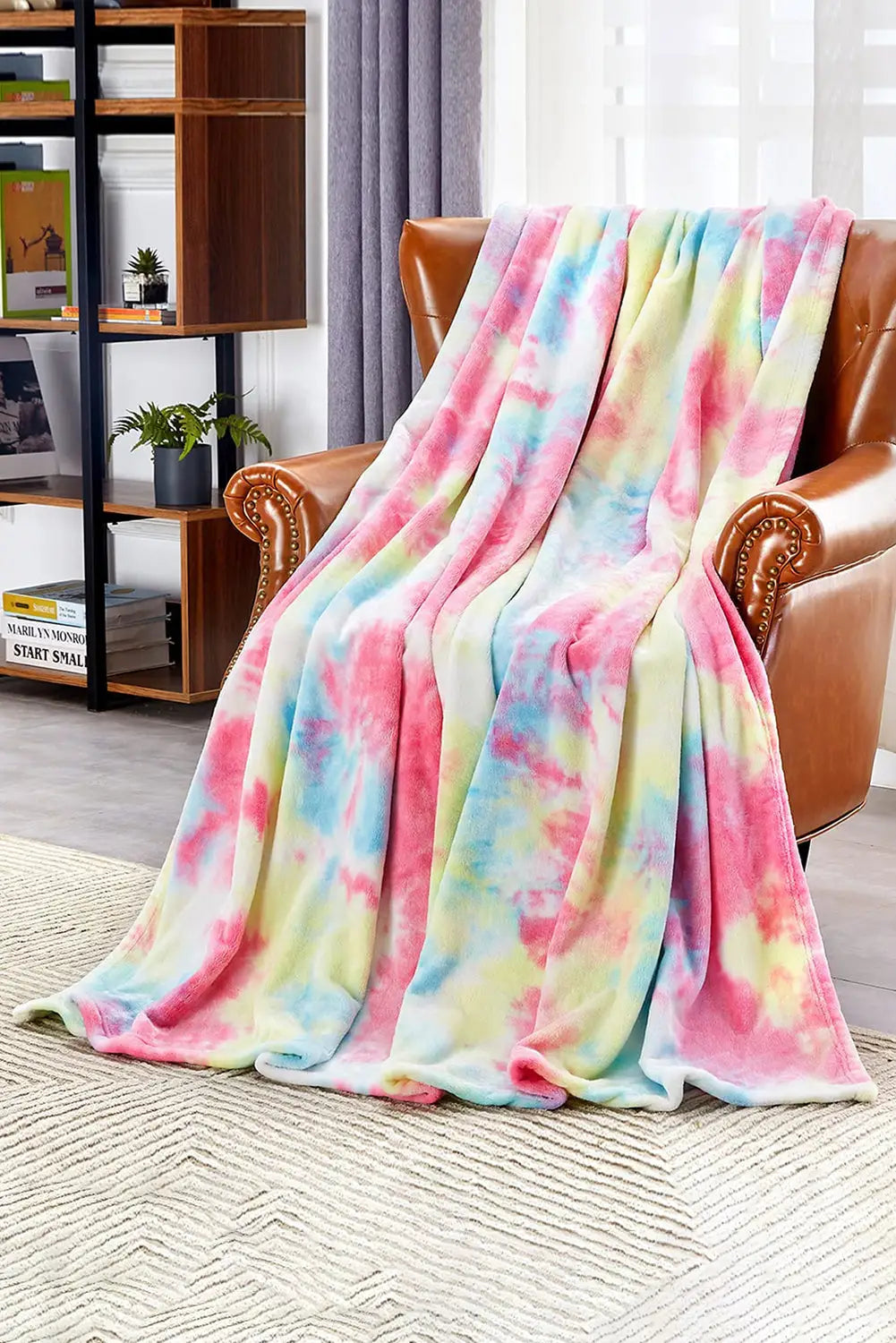 Multicolour cow spots plush blanket 150*200cm - multicolour1