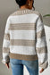 Multicolour vertical stripes two tones drop shoulder sweater - sweaters & cardigans