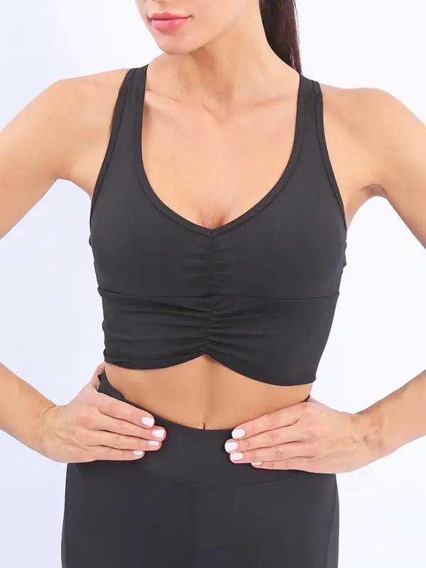 Muscle show support sports bra - black / s - bras