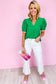 Neon trim chic shirt - tops/blouses & shirts