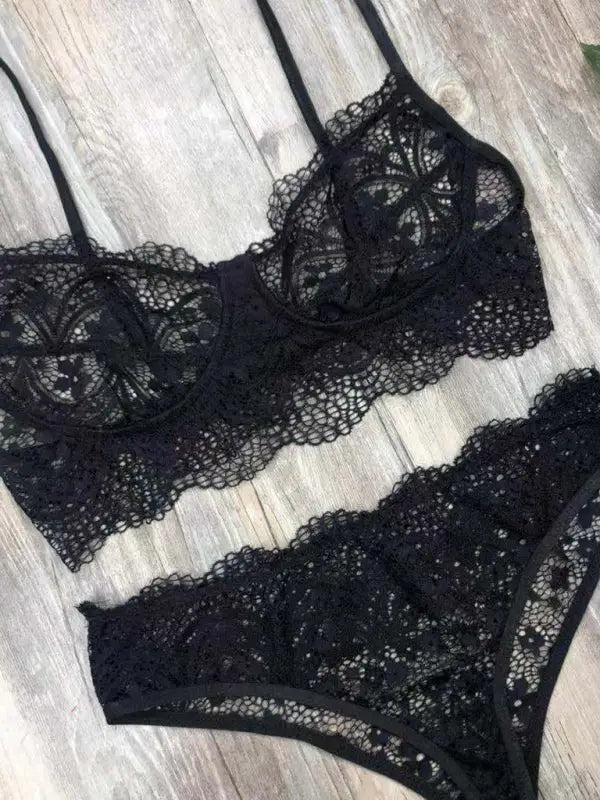 Never ever lace 2 piece set - lingerie - sets