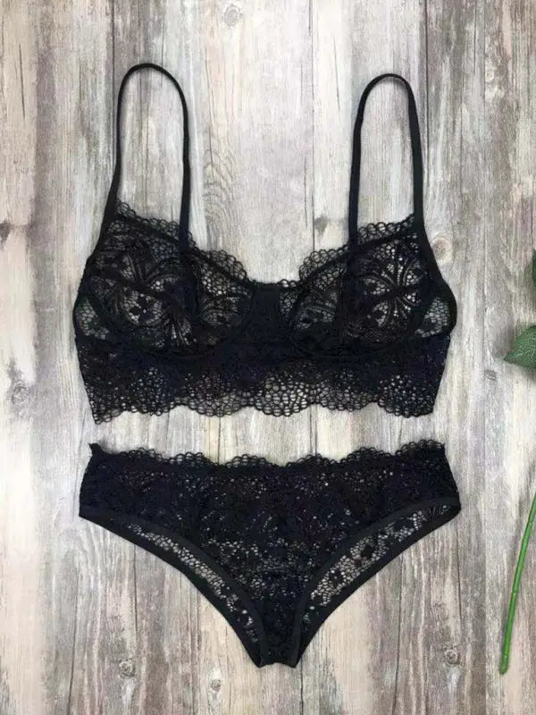 Never ever lace 2 piece set - lingerie - sets