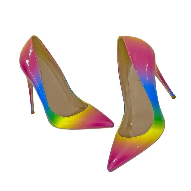 New colorful high heels stiletto shoes - iridescence 8cm / 33 - pumps