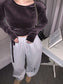 New women’s bow printed velvet thickened sweatpants - sweatpants