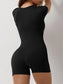 New yoga tight-fitting shoulder sleeve sports jumpsuit shorts