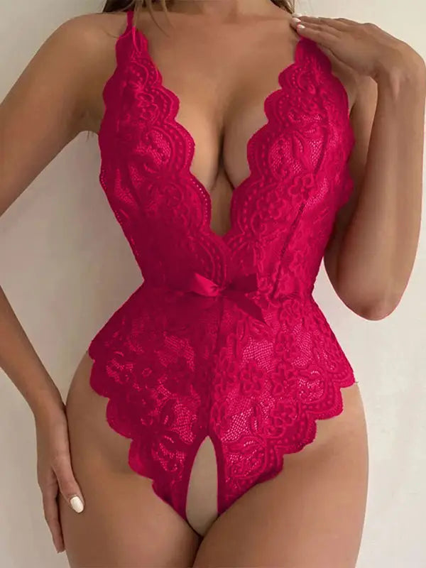 Nice and lacey lace teddy lingerie