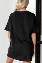 Noir-Elegance Tunic Tee - Fashionfitz