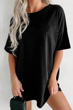 Noir-Elegance Tunic Tee - Fashionfitz