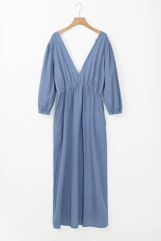 Ocean breeze chambray maxi dress | effortless style & comfort