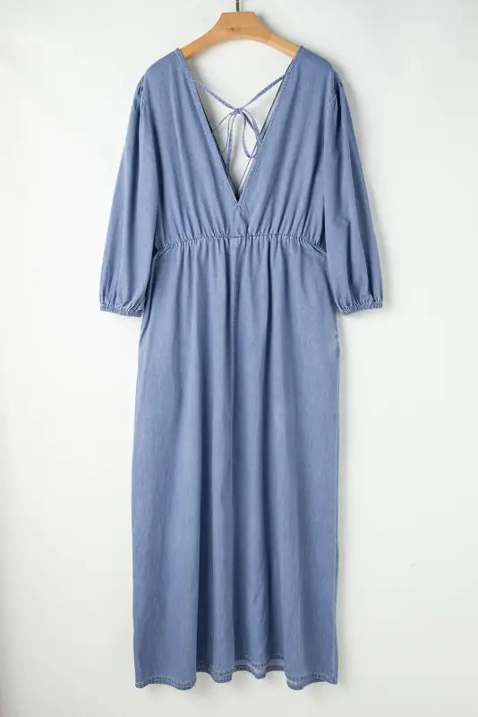 Ocean breeze chambray maxi dress | effortless style & comfort