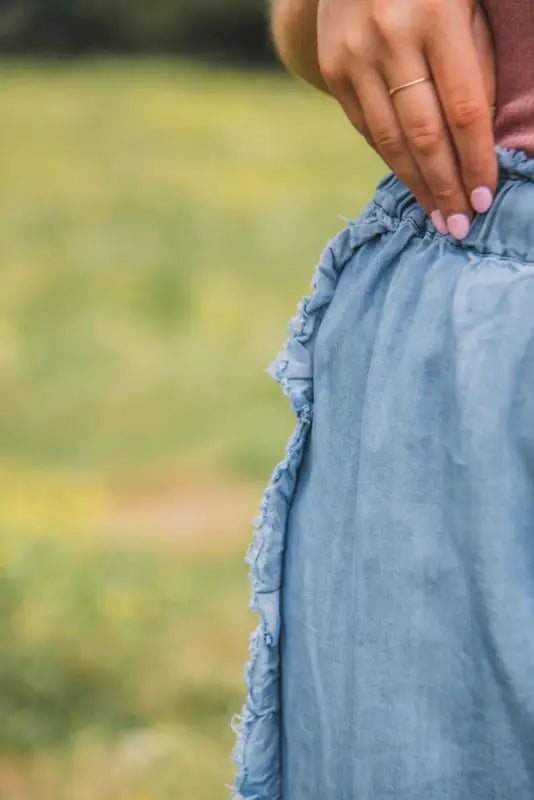 Ocean whisper ruffle jeans