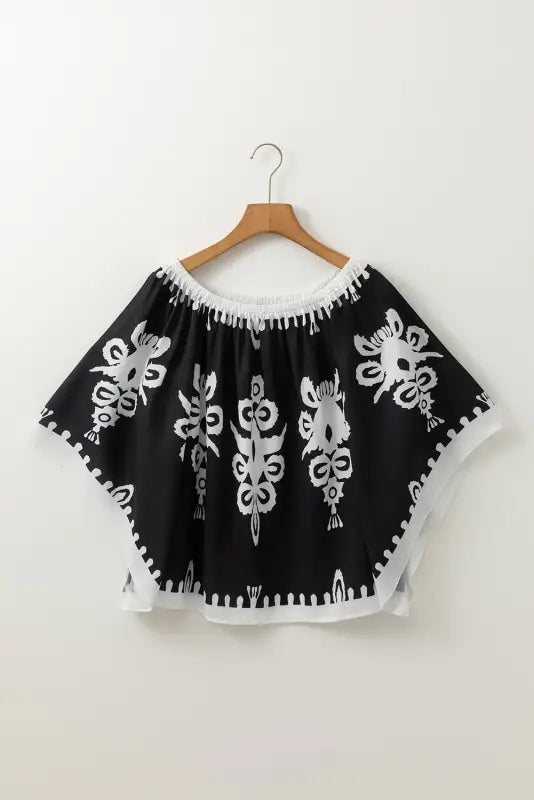 Off-shoulder blouse - tribal print | fashionfitz