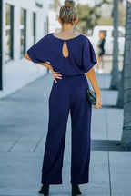 Oh-So-Glam Belted Wide Leg Jumpsuit - Fashionfitz