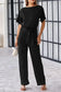 Oh-so-glam belted wide leg jumpsuit - jumpsuits