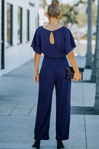 Oh-So-Glam Belted Wide Leg Jumpsuit - Fashionfitz