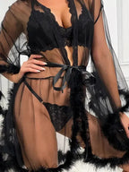 If Only Sheer Mesh Babydoll - Fashionfitz