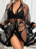 If Only Sheer Mesh Babydoll - Fashionfitz