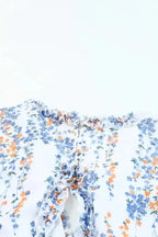 Open Back Floral Dress - Ruffle - Fashionfitz
