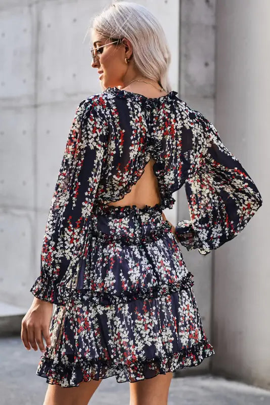 Open back floral dress - ruffle | summer trends | fashionfitz